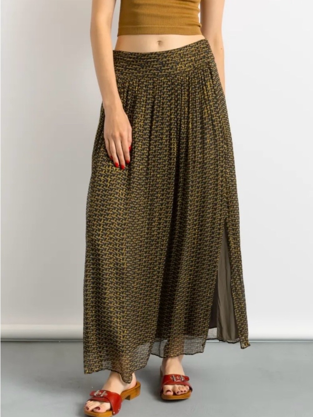 Zadig & Voltaire Jade Mousseline ZV Lurex Skirt